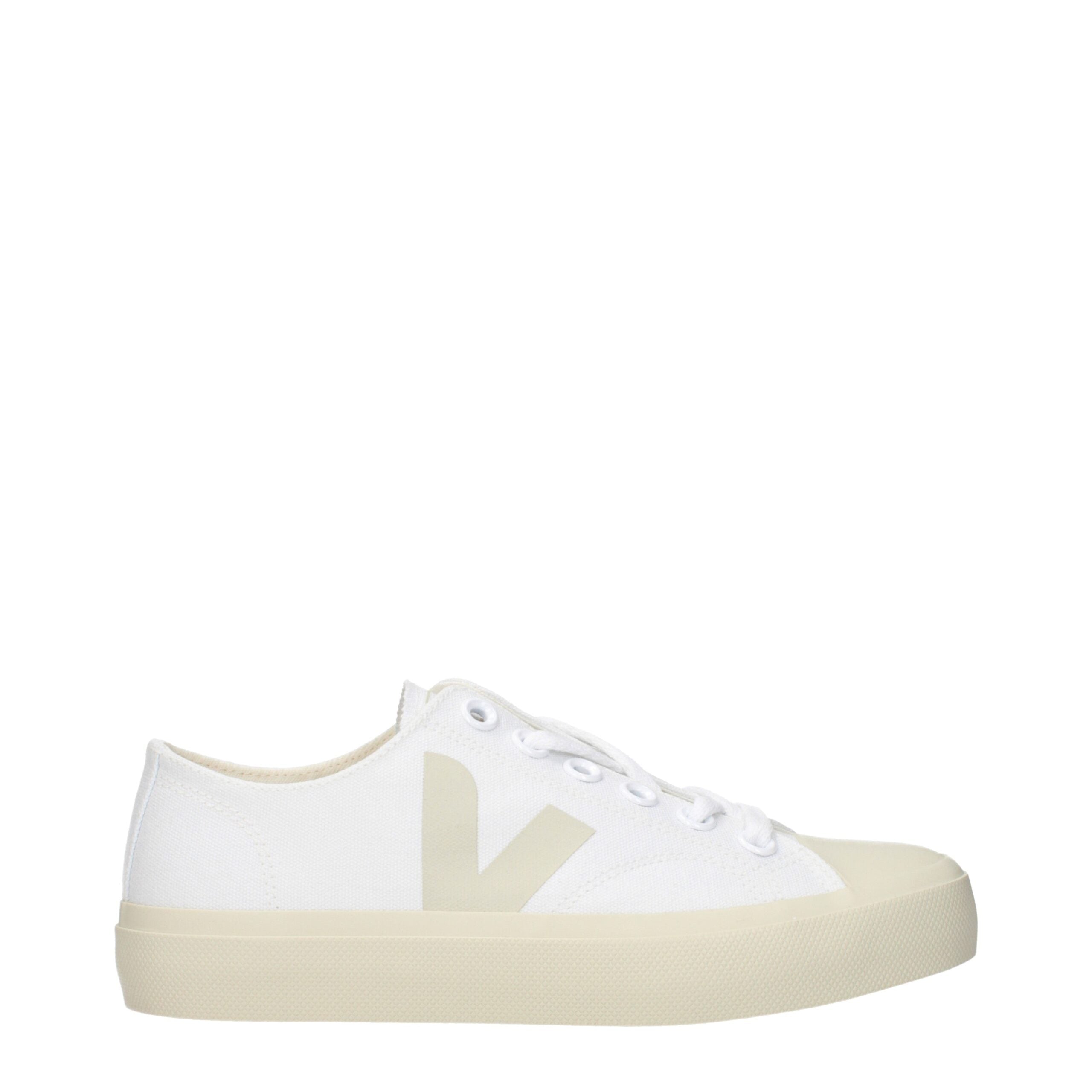 Veja White Fabric Low Tops